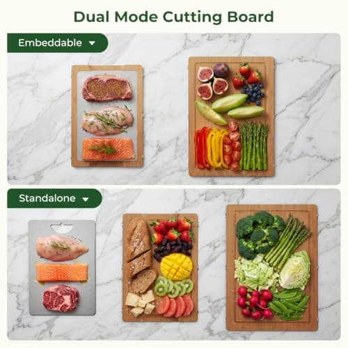 Formaldehyde Free, Glue Free, Bamboo Pure Titanium Cutting Board Set view 4