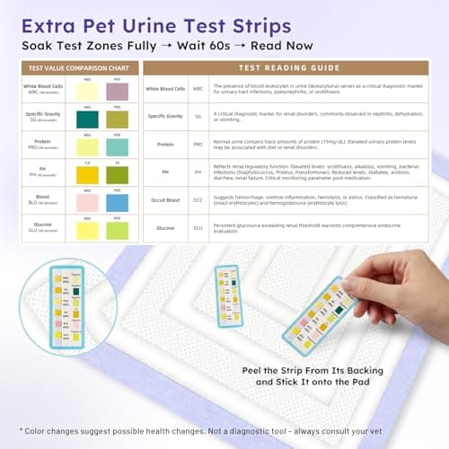 ZOMISIA 3D-Barrier Puppy Pee Pads for Dogs, 7 Cups Absorb & Rise Puffy Gel-Wall Leak-Proof, 22"x23" 25 Counts + 4 Pet Urine Test Strips, Super Absorbent Disposable Potty Training Pads view 6