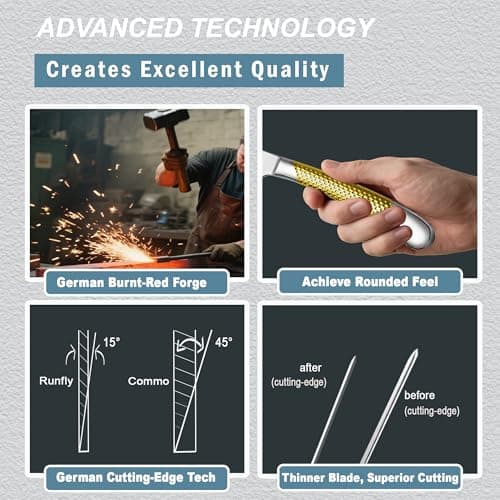 Runfly 20 Piece Hammered Gold Silver Silverware Set, 18/10 Stainless Steel Flatware Set, Modern Kitchen Utensil Set Service for 4, Tableware Set, Cutlery Set Including Fork Spoon and Knife view 6