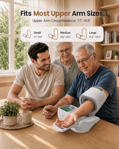Blood Pressure Monitor for Home Use, No-Wrap Barrel-Type Upper Arm view 5