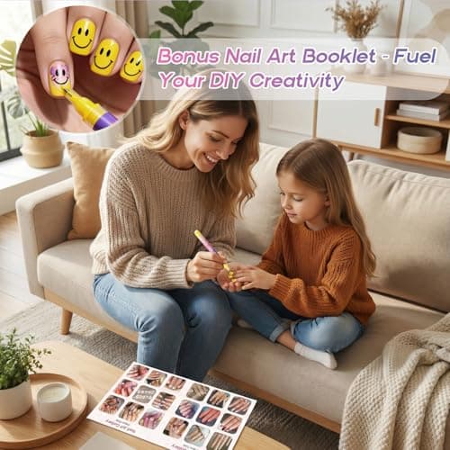 Nail Art Pens for Painting Nails 12 Colors Nail Art Markers Set with 0.5 mm Fine Tip Nail Doodle Pens for Girls Kids Women view 2