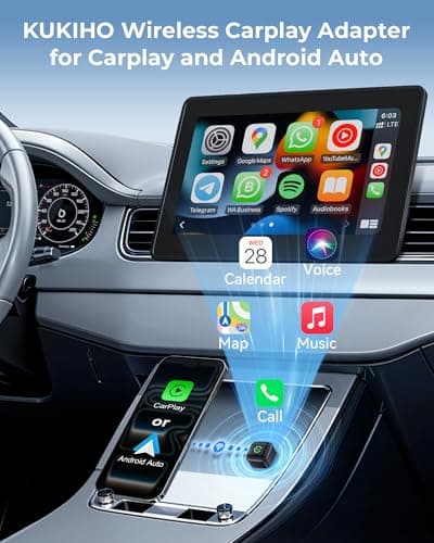 Wireless CarPlay Adapter, Convert Wired to Wireless, 2-in-1 CarPlay & Android Auto, Mini Plug & Play, Fast Auto-Connect & No Latency, USB/USB-C for Cars with Built-in CarPlay & iOS 10+/Android 11+ view 3