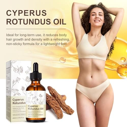 2PCS Cyperus Rotundus Oil, Natural Cyperus Rotundus Oil For Hair Removal, Reduces Unwanted Hair Growth, Moisturizes & Soothes The Skin, Suitable For All Skin Types view 6