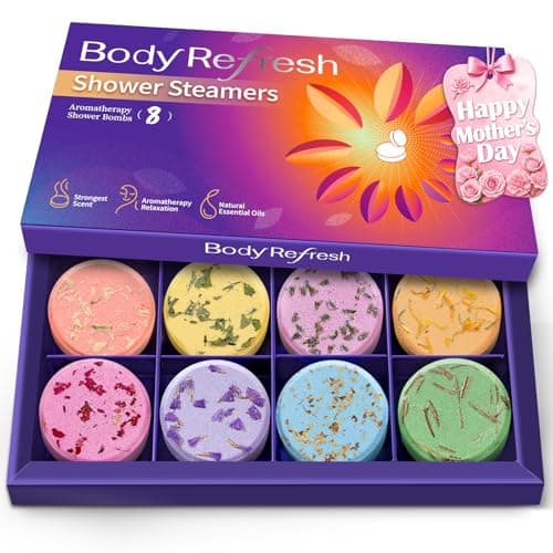 Shower Steamers Aromatherapy - 8 Pack Shower Bombs with Essential Oils, Mothers Day Gifts for Mom Wife, Birthday Gifts for Women Self Care Relaxation Home SPA Stress Relief Teacher Appreciation Gift — image 1
