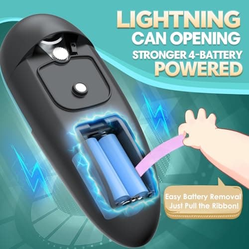 Electric Can Opener - Fits All Can Sizes One Touch Automatic Can Opener, Electric Can Opener for Kitchen Food Safe Smooth Edge, Kitchen Gadgets Battery Operated Can Opener for Seniors, Arthritis&Chef view 4