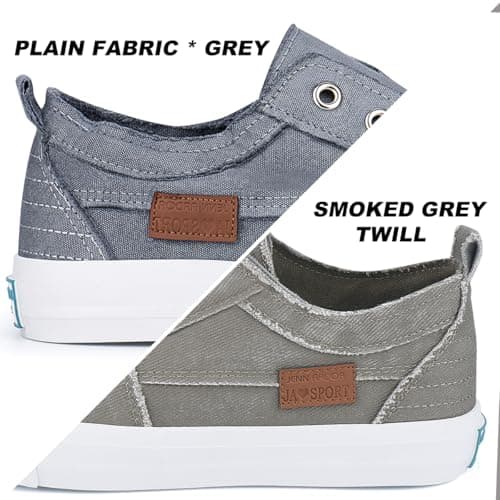 JENN ARDOR Womens Slip On Fashion Sneakers No Laces Comfortable Casual Low Canvas Sneakers Flats Walking Shoes view 5