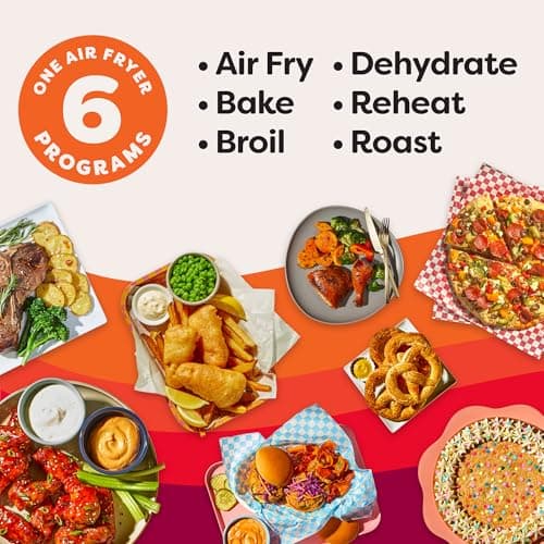 Instant Pot 6QT VORTEX Plus Air Fryer, 6-in-1, Air Fry, Broil, Dehydrate, Crisp, Roast, Reheat, Bake, Dishwasher-Safe Airfryer basket, from the Makers of Instant Pot, Stainless Steel view 4