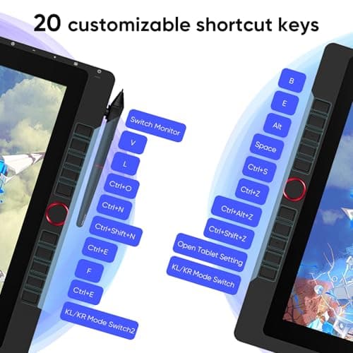 XPPen Artist 24 Pro 2.5K QHD Drawing Tablet with Screen,16.7M Colors Graphics Tablet with 8192 Pen Pressure Battery-Free Tilt Stylus & 20 Shortcut Keys for Windows, Mac, Chrome, Linux, 23.8" view 3