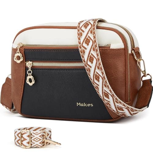 Crossbody Purse for Women Small Crossbody Bags Trendy Vegan Leather with Adjustable Shoulder Straps Gift for Mother Wife Mom — image 1