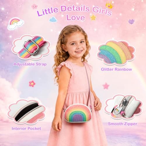 Toddler Purse Christmas Birthday Gifts for Girls 3-8, Dress Up Jewelry Toys view 5
