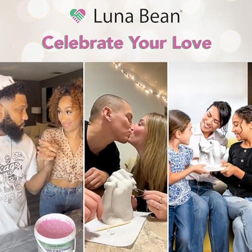 Luna Bean Hand Casting Kit – The Original Hand Mold Kit – Mothers Day Gifts for Mom - Anniversary Engagement Gifts for Women Men Couples Wife Boyfriend Girlfriend Wedding Bridal Shower view 3