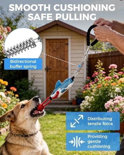 TIPOOP Tug of War Dog Toy with Handle, Dog Rope Toy for Aggressive Chewers, Interactive Dog Pull Toy for Training, Durable Rope Tug Toy for Medium Large Dogs view 4