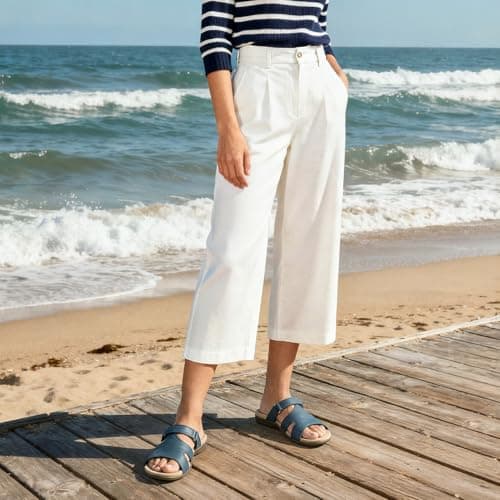 Rihero Women's Orthopedic Slide Sandals with Arch Support Orthotic Comfortable Adjustable Flat Sandals for Daily Work Walking view 2