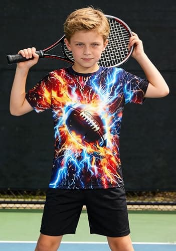 ALISISTER Boys T-Shirt Kids Cool Short Sleeve 3D Graphic Shirts for Boy 4-16T view 6