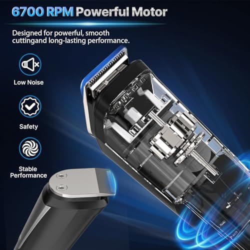 Valano Beard Trimmer Hair Clippers for Men All-in-One Self-Sharpening Electric Men's Cordless Rechargeable Mustache Grooming Kit Gift for Ear Nose Body Public view 3