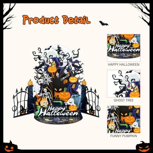 D4DREAM Pop Up Happy Halloween Card, Halloween Gifts for Kids Adults view 4