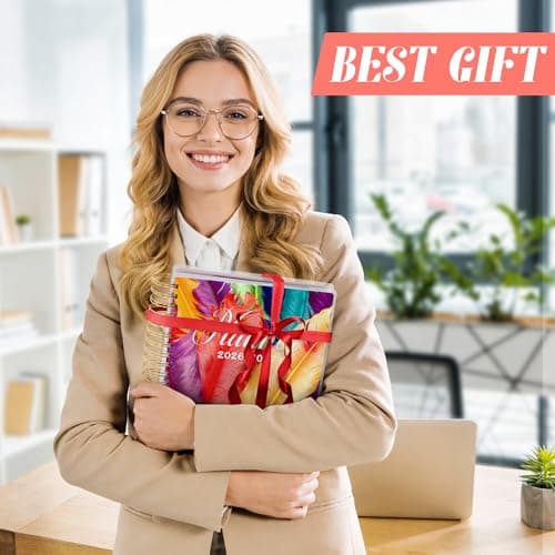 Planner 2026-2027, Large 18 Months Academic Daily Weekly Monthly Planner Yearly Agenda Jan. 2026–June. 2027, 7.9" x 9.8", Page Tabs, Separator Page, Pocket Folder, Bookmark, Stickers, Sticky Note Set view 2