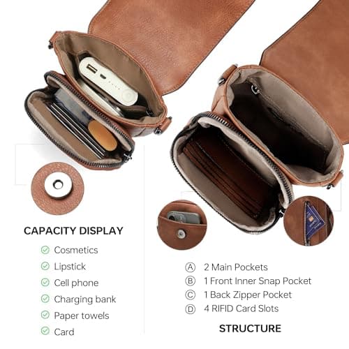 GEMIU Small Crossbody Bags for Women Cell Phone Purse Crossbody Wallet Purses with Card Slots view 3