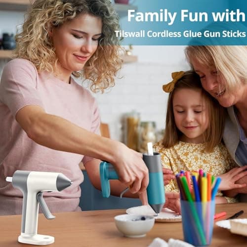 Tilswall Cordless Hot Glue Gun W106 with 30s Fast Preheating White view 4