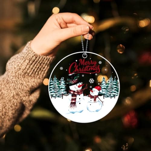 Snowman Christmas Ornaments 2026, Acrylic Snowman Ornament for Christmas Tree, Classic Unique Christmas Ornaments, Decoracion De Navidad, Cute Snowmen Gifts for Women view 3