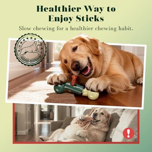Apasiri Bully Stick Holder for Medium/Large Dogs - Anti-Choking, Prevents Swallowed Ends - Nylon Dog Chew Toy - Dishwasher Safe, Green view 5