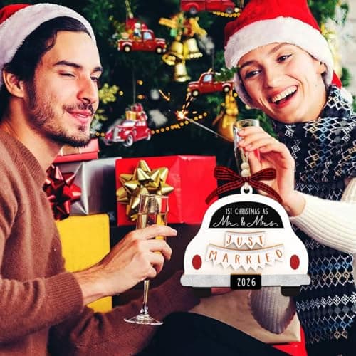 First Christmas Married Ornament 2026, Our First Christmas As Mr and Mrs Christmas Ornament - Bridal Shower Gift, Marriage Gifts, Wedding Gifts for Couples, Gift for Newlyweds view 4