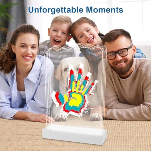 Family Handprint Kit, Personalized Baby Hand and Footprint Keepsake Kit, Non-Toxic Paint, Newborn Gift for New Parents, Babys Shower Gifts for Boys & Girls, Baby Memory Kits, Custom Family Gifts view 4