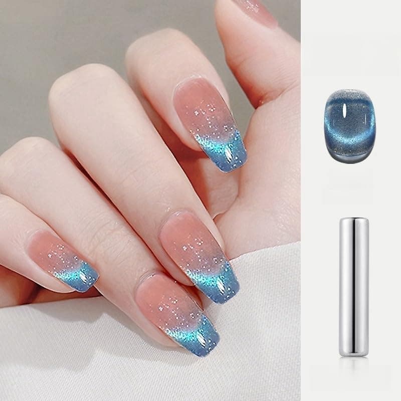 SAGEBIO Cat Eye Gel Nail Polish Set with Magnetic Powder, 4 x 15ml Bottles, UV/LED Cured, Long-Lasting 4 Weeks, Stunning Magnetic Effects, DIY Manicure Kit, 03 view 4