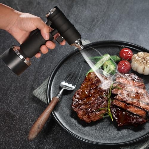 Whiskey Smoker Electric Set Bourbon Christmas Gifts for Men Old Fashioned Smoker Drink With 6 Wood Chips and 6 Whiskey Stones Food and Cocktail Smoked Kitchen Bar Tools Cool White Elephant Gifts Black view 7