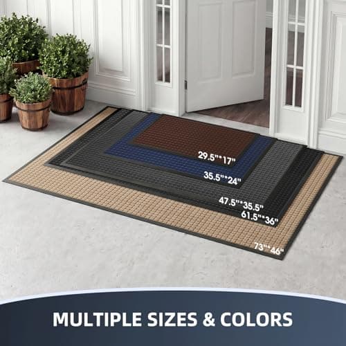 Front Door Mat Outside Entrance, Heavy Duty Doormat, 29.5"x17" view 2