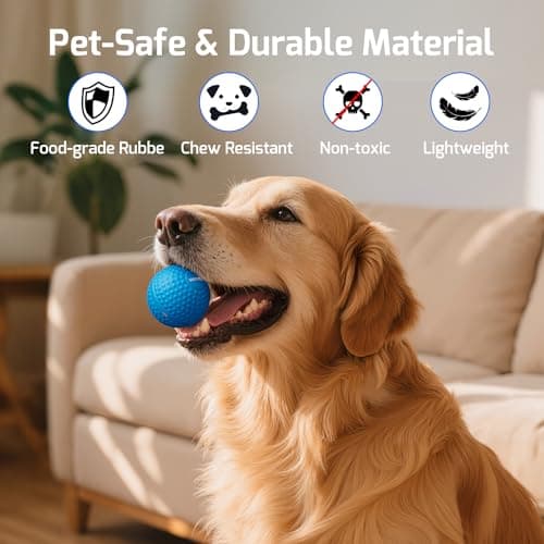 SNOYWEN Smart Interactive Dog Toy, Automatic Moving Bouncing Rolling Ball, Food-Grade Rubber Material IPX7 Waterproof Active Ball for Medium and Large Dogs view 3