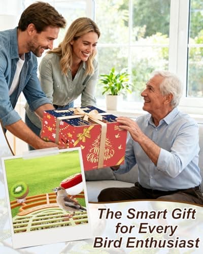 Bird Feeder with Camera, 2K HD Camera Birds Feeder with AI Recognition, Solar Powered Birdfeeder Cam with Night Vision, IP65 Outdoor Backyard Birds Watching, Gift for Bird Lovers – Light Green view 2