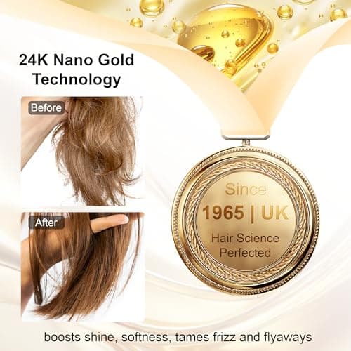 Oumigiz 24K Gold Hair Oil Made in the UK – Repair & Shine Serum with Coconut, Argan & Olive Oils – Vegan Heat Protectant, Frizz Control for Dry, Damaged Hair (2.02 Fl Oz (Pack of 1)) view 4