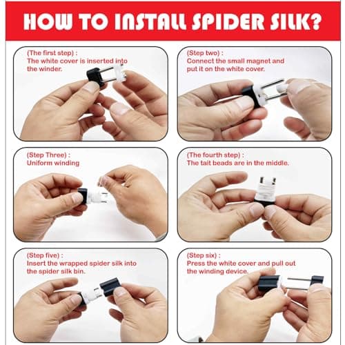 AKLOPE Spider Web Launcher String Shooters Toy, Cool Gadgets String Shooter Real Silk Superhero Role-Play Cool Stuff Fun Toys Great -Perfect Christmas & Birthday Gift (Red) view 6