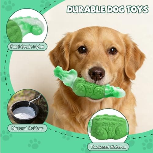WinTour Tough Dog Toys for Large Dogs, Indestructible Dog Toy for Aggressive Chewers with Squeaky, Durable Chew Toys to Keep Them Busy for Medium and Large Breeds, Interactive Heavy Duty Bones view 3