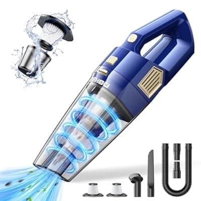 DBHAL Handheld Vacuum Cordless, 15000PA Powerful Suction Car Vacuum Cleaner Lightweight with Multi Accessories, Hand held Vacuum Cleaner Dust Busters Cordless Rechargeable for Car Home