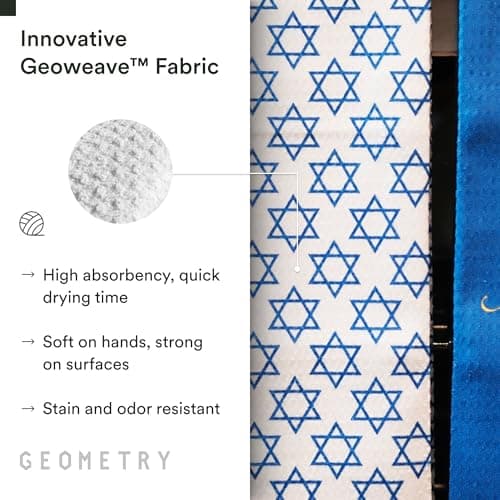 GEOMETRY Christmas Kitchen Towels - Quick Dry Microfiber Cloth Dish Towels for Kitchen Drying - Premium Quick Dry Towel (Davids Star, 1 Pack) view 5