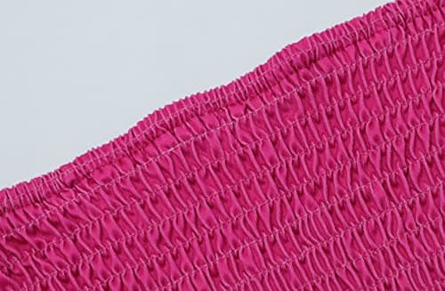 Sumtory Women Tie Dye Tube Tops Pleated Stretchy Ombre Strapless Shirts view 5