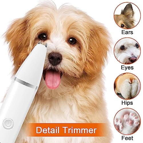 Veeconn Dog Clippers Grooming Kit Hair Clipper-Low Noise Paw Trimmer- Rechargeable - Cordless Quiet Nail Grinder Shaver for Cats and Other Pets view 5