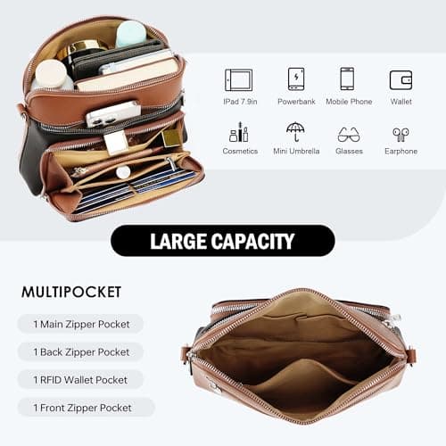 Goinsound Crossbody Purses for Women Small Crossbody Bags for Women with Built in RFID Wallet view 5