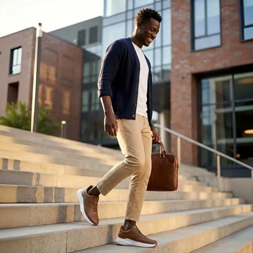 Coostar Mens Dress Sneakers Business Casual Shoes with Arch Support Orthopedic Oxfords Shoe Zapatos Casuales para Hombre view 3