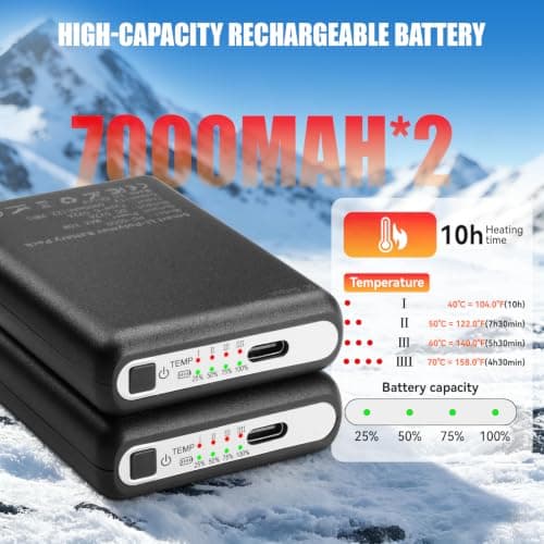 APP Heated Socks for Men Women, Rechargeable Electric 7000mah Skiing view 5