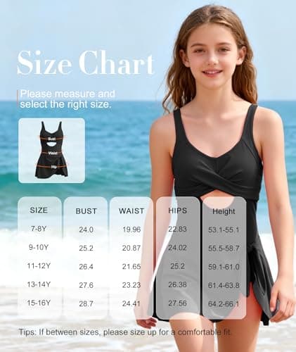MFAVIP Girls One Piece Swimsuits Teen Swimsuits for Girls 14-16 Green V Neck Ruffle Strap for Beach view 7