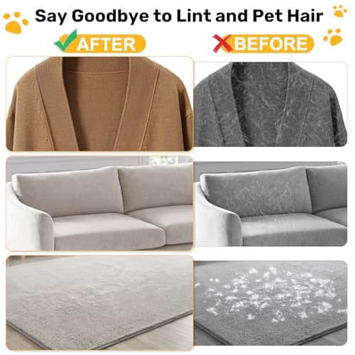 Anoodi 2 Pack Pet Hair Removal Gloves, Reusable Electrostatic Magic Brush Glove for Dogs Cats Grooming, Pet Hair Mitt Remover Tool for Furniture, Clothing, Couch, Carpet, Car Seats view 5