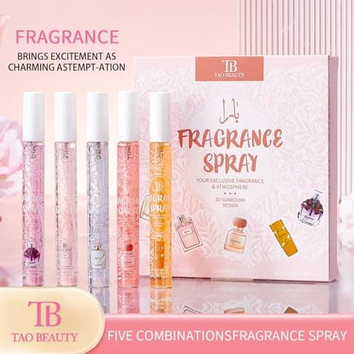 ADMD 5-Pack Scented Body & Room Sprays,10ml Travel Size | Floral,Fruity & Vanilla Blends Skin-Safe, Fine Mist for Women, Gift Ideas Tao Beauty Fragrance Spray view 2