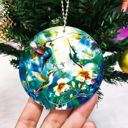 Hummingbird Ornament, Bird Ornaments for Christmas Tree, Humming Birds Suncatcher Ornament, Beautiful Unique Christmas Ornaments - Hummingbird Gifts for Women, Humming Bird Gift Ideas view 4