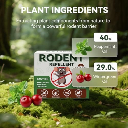 Rodent Repellent 36 Balls, Peppermint Oil Mouse Repellent Indoor & Outdoor Use, Natural Moth Balls for Rodent Mice Repellent for Home, Garage, Car Engine, RV & Storage view 2