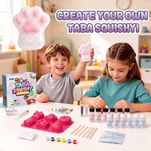 Taba Squishy Making Kit for Kids - DIY Squishy Maker Craft Kit | Make Your Own Squishy Kit - Squishies Craft Kits and Christmas Birthday Gifts for Girls 6 7 8 9 10 11 12 Year Old view 4