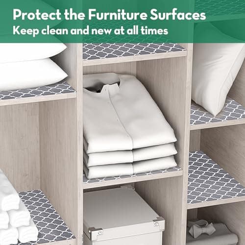 Shelf Drawer Liner for Kitchen Cabinet Non-Slip Refrigerator Liners Non-Adhesive Waterproof Oil-Proof Protect Kitchen Mat Easy to Clean EVA Material for Bathroom, Pantry, Grey 18 in x 20 FT view 4