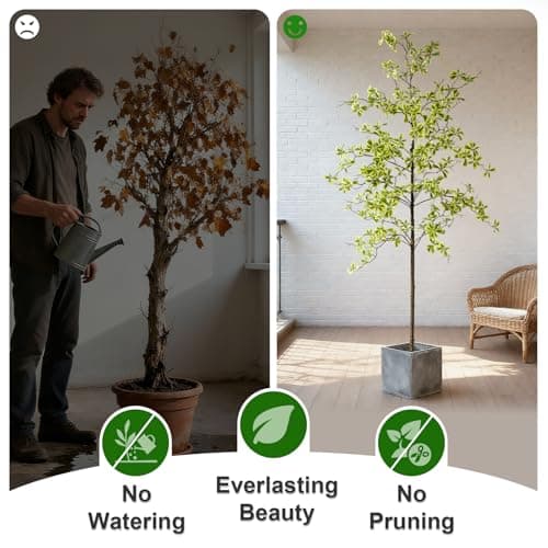 Bailikang 7FT Artificial Black Olive Tree Artificial Olive Plants, Tall Faux Olive Tree Faux Silk Plant Fake Plant Ultra-Realistic Silk Leaves & Natural Trunk Indoor Outdoor Use view 3